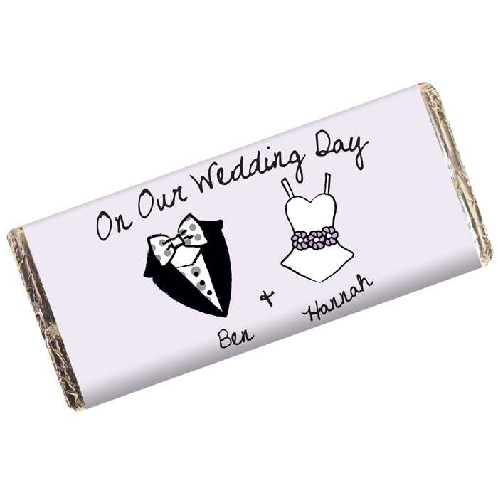 Dotty Wedding Chocolate bar